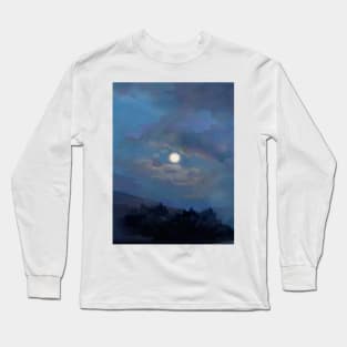 Evening Moonlit Landscape Long Sleeve T-Shirt